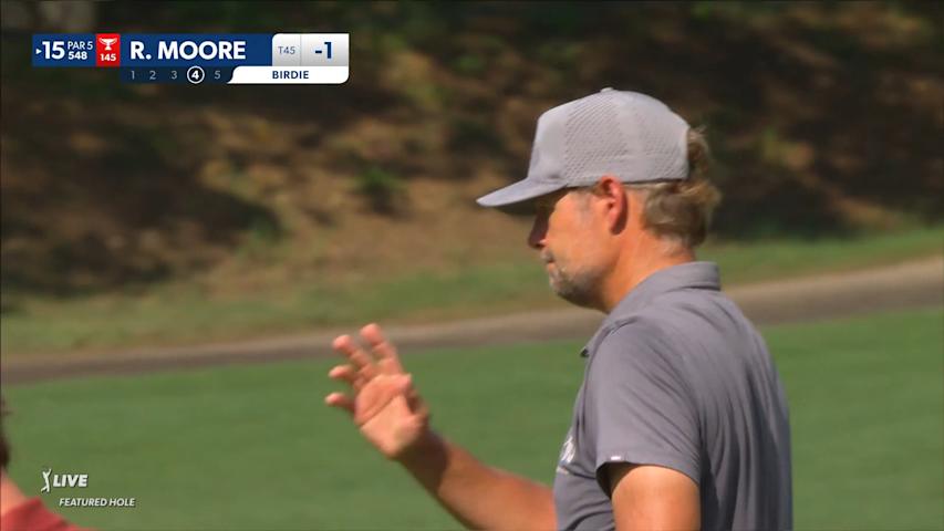 Ryan Moore holes birdie putt from fringe at Wyndham