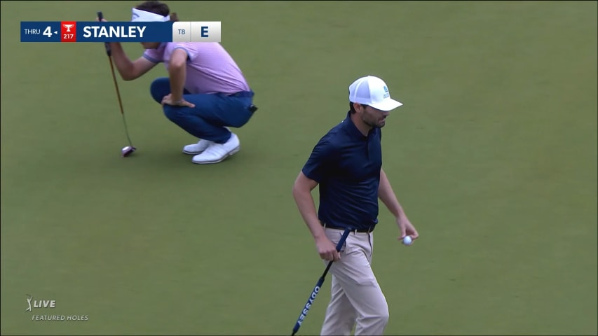 Kyle Stanley's tee shot to 7-feet leads to birdie at Valero