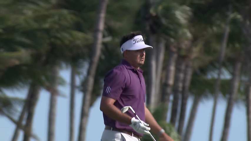 Hank Lebioda uses nice approach to set up birdie at The Bahamas Golf Classic