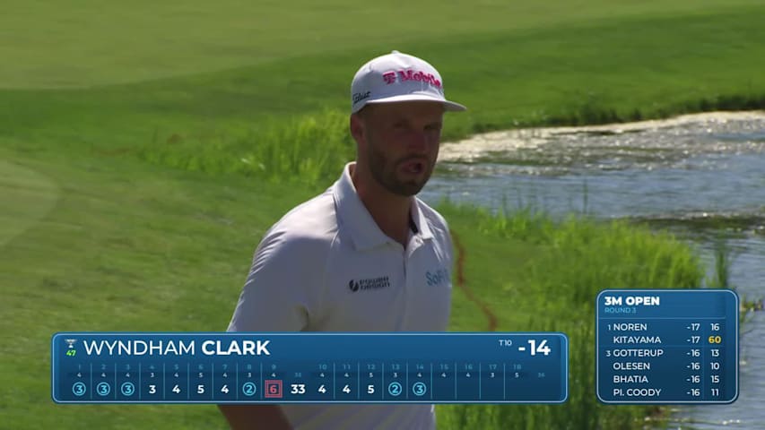 Wyndham Clark makes birdie on No. 14 at 3M Open