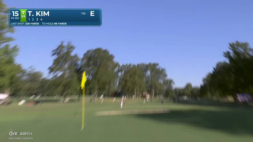 Tom Kim hits 99-yard approach to 9 feet, sets up birdie at Sanderson Farms