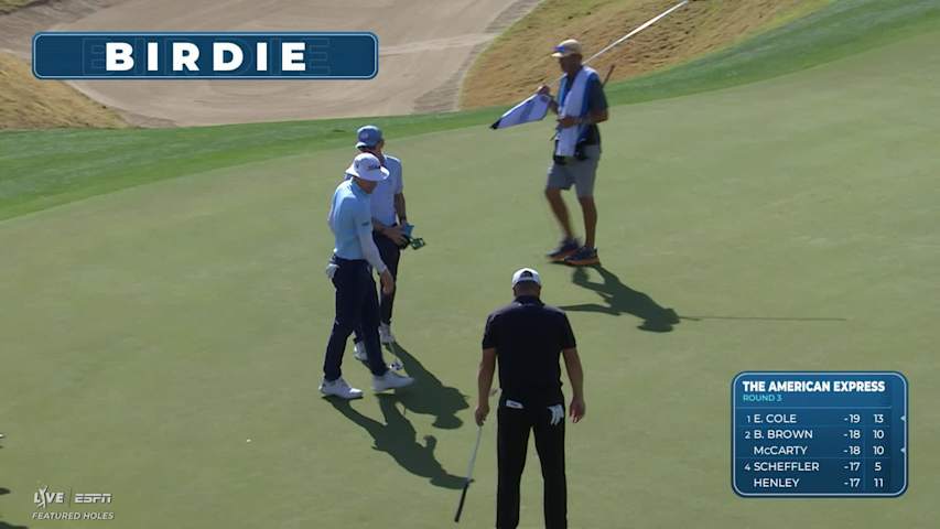Peter Malnati holes out from 26 feet for birdie on No. 4 at The American Express