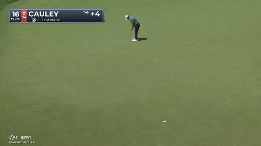 Bud Cauley drains 33-foot birdie putt on No. 16 at BMW Championship