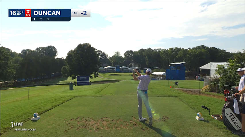 Tyler Duncan pours in 25-footer for birdie at Wyndham