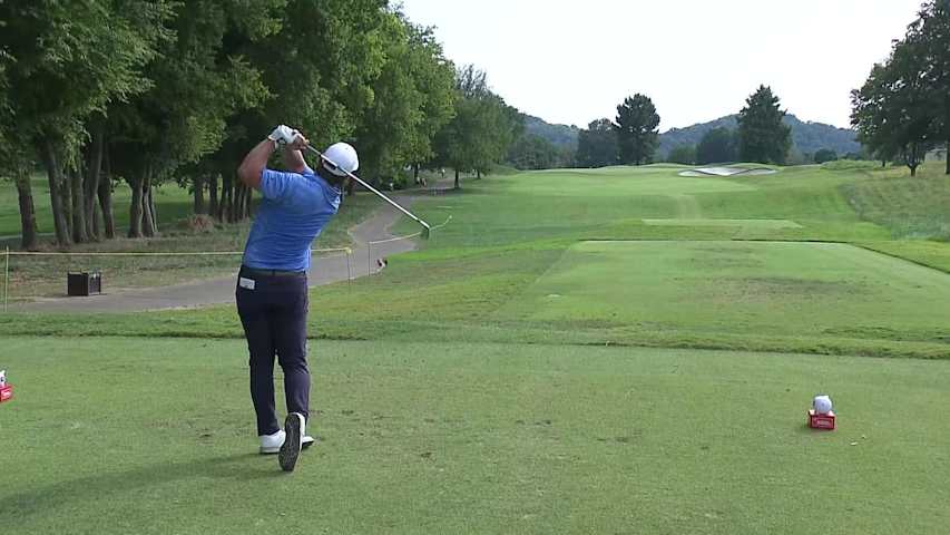 Zach Bauchou makes birdie on No. 12 at Simmons Bank Open