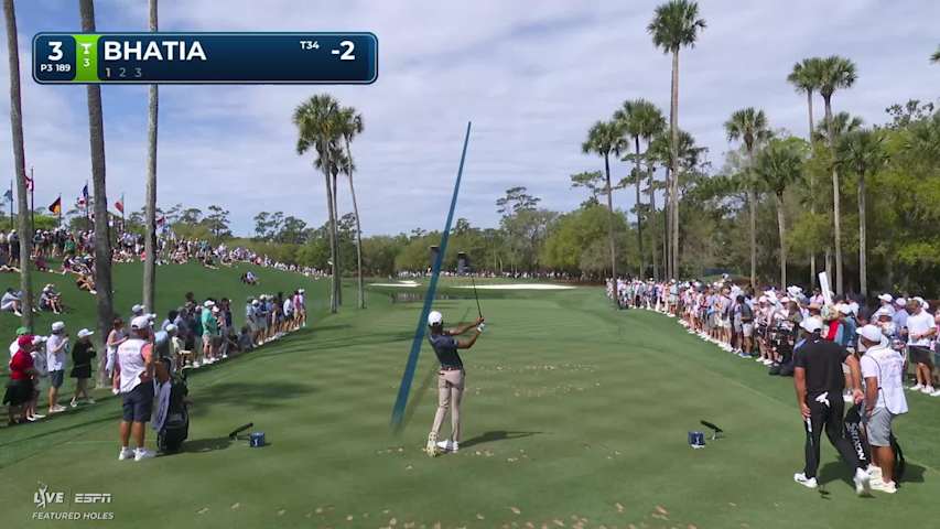 Akshay Bhatia hits 191-yard drive to 11 feet, sets up birdie on No. 3 at THE PLAYERS