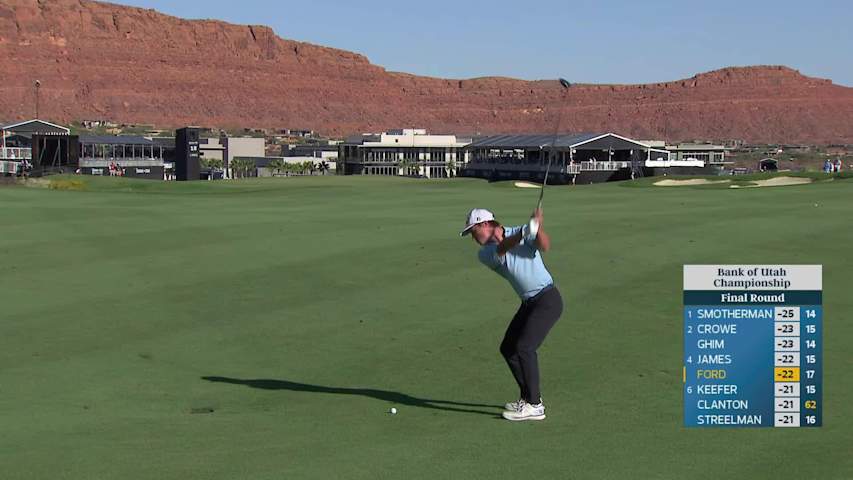 David Ford reaches par-5 No. 18 in two, makes birdie at Bank of Utah