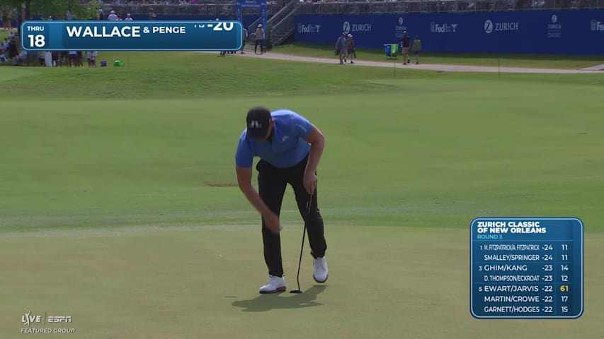 Wallace/Penge makes birdie on No. 18 at Zurich Classic
