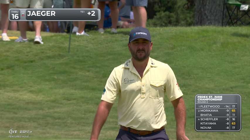 Stephan Jaeger makes birdie on No. 16 at FedEx St. Jude