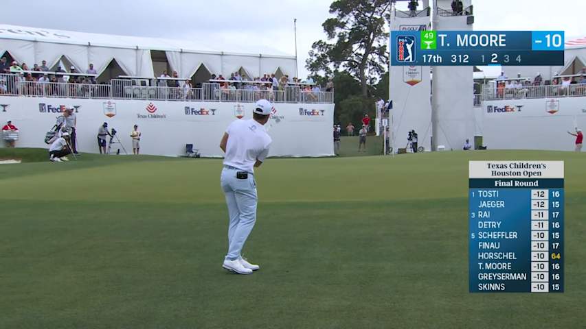 Taylor Moore chips it tight to set up birdie at Houston Open