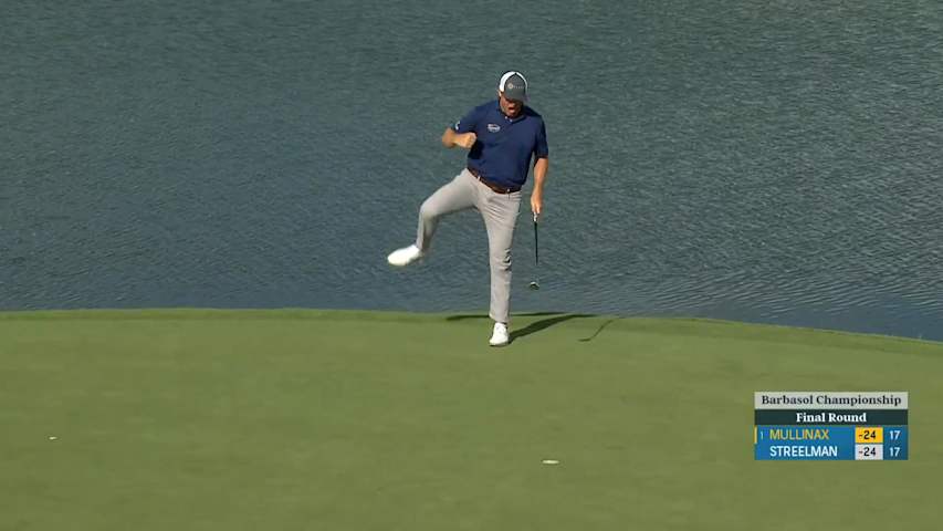 Trey Mullinax's dramatic finish for birdie and win at Barbasol