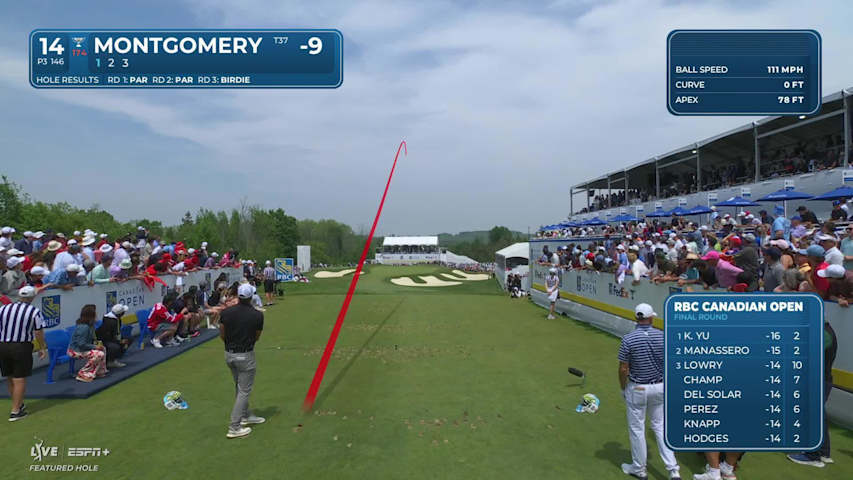 Taylor Montgomery makes birdie on No. 14 at RBC Canadian
