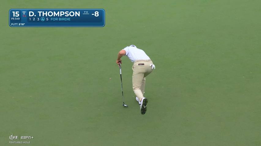 Davis Thompson makes birdie on No. 15 at Wyndham