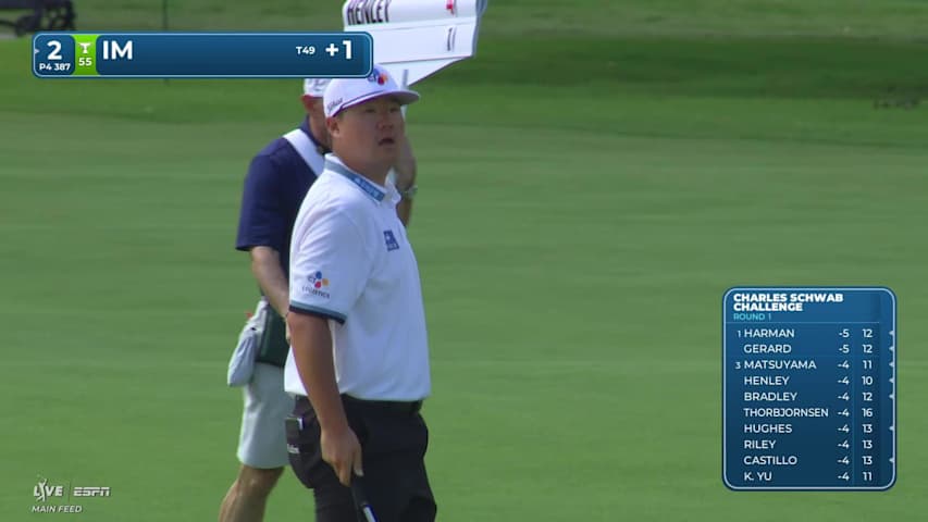 Sungjae Im's 89-yard bunker shot sets up birdie on No. 2 at Charles Schwab