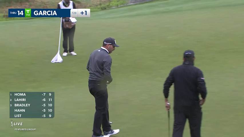 Sergio Garcia spins wedge off slope and birdies at Wells Fargo