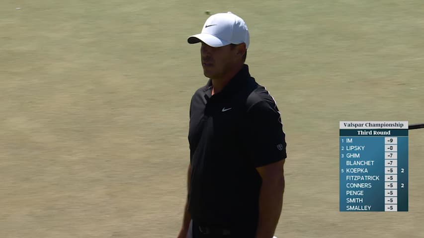 Brooks Koepka sinks 29-foot birdie putt on No. 2 at Valspar