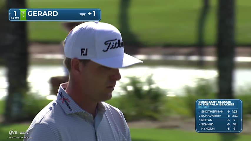 Ryan Gerard hits 114-yard approach to 5 feet, sets up birdie on No. 1 at Cognizant Classic