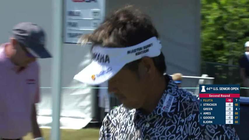 Hiroyuki Fujita's 186-yard tee shot sets up tap-in birdie at U.S. Senior Open