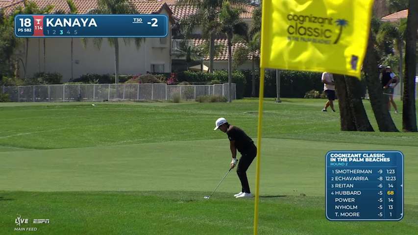 Takumi Kanaya makes birdie on No. 18 at Cognizant Classic
