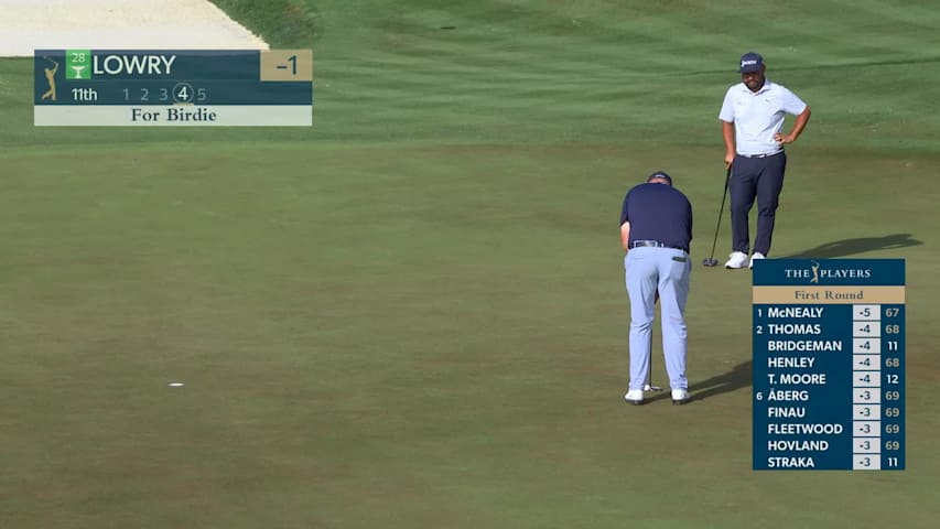 Shane Lowry sinks 11-foot birdie putt on No. 11 at THE PLAYERS