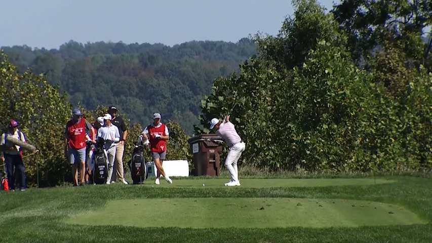 Austin Hitt sticks tee shot to set up birdie at Korn Ferry Tour Champ