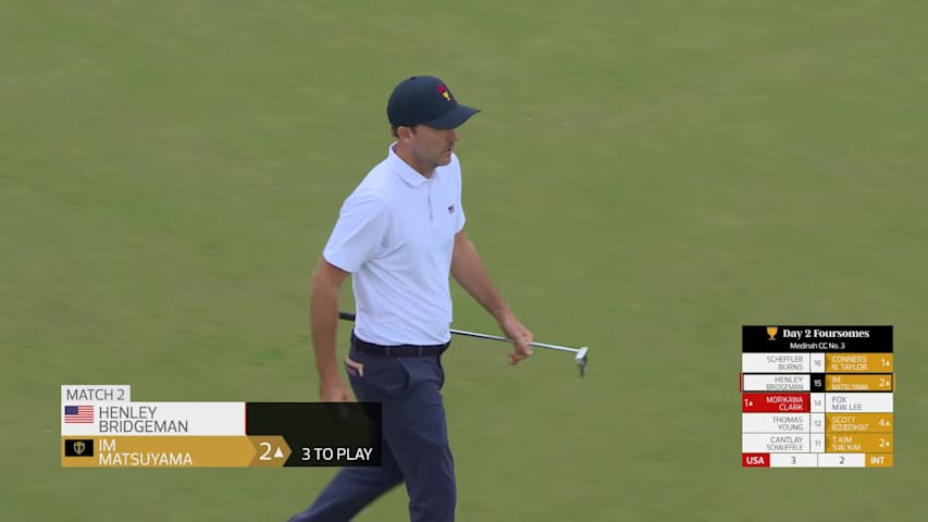 Henley/Bridgeman makes birdie on No. 15 at the 2026 Presidents Cup