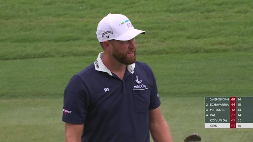 Chris Kirk makes birdie on No. 17 at Wyndham