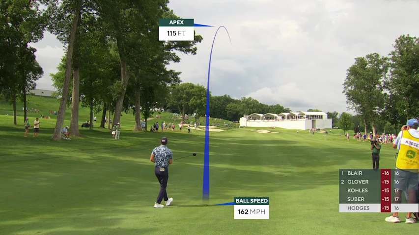 Lee Hodges reaches par-5 No. 17 in two, makes birdie at John Deere