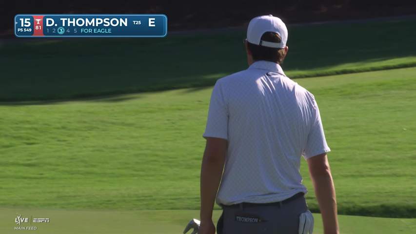Davis Thompson reaches par-5 No. 15 in two, makes birdie at Wyndham