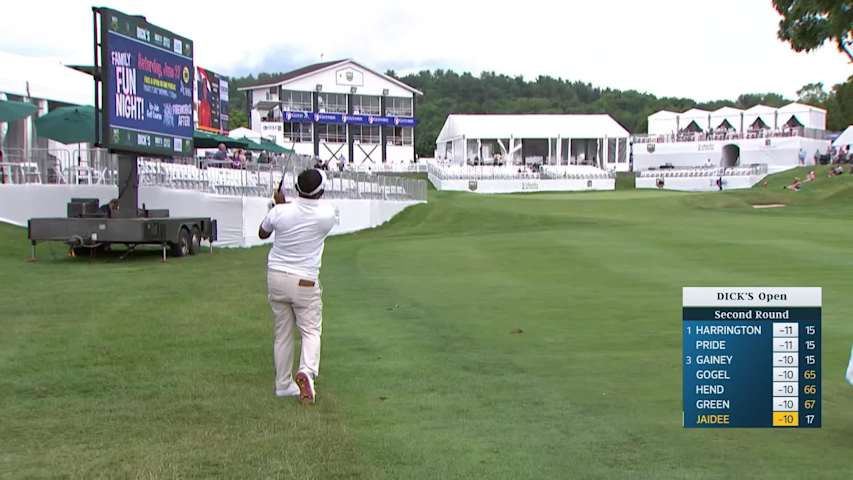 Thongchai Jaidee makes birdie on No. 18 at DICK'S Open