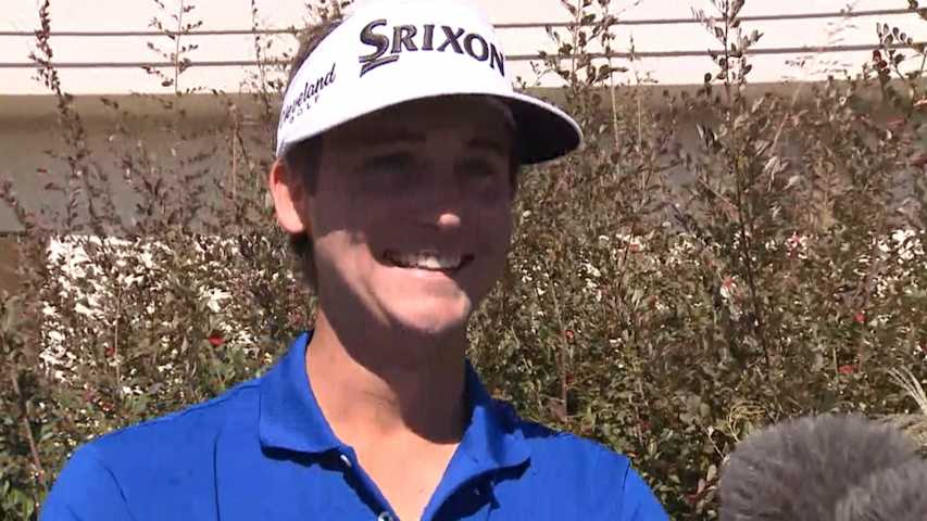 Smylie Kaufman's interview after Round 1 of Sanderson Farms