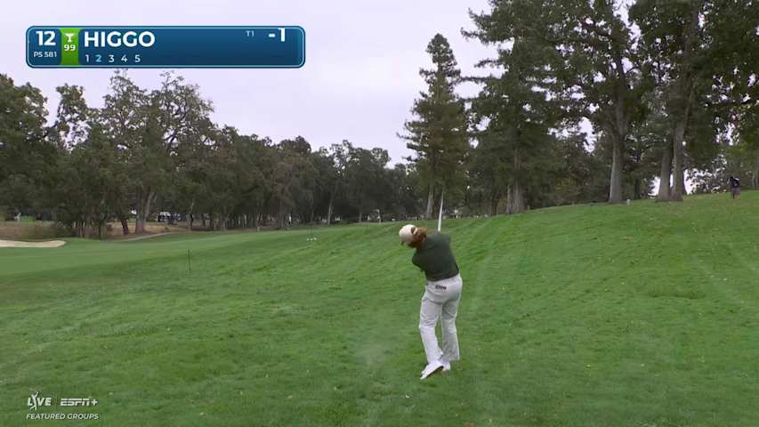 Garrick Higgo sinks 8-foot birdie putt on No. 12 at Procore