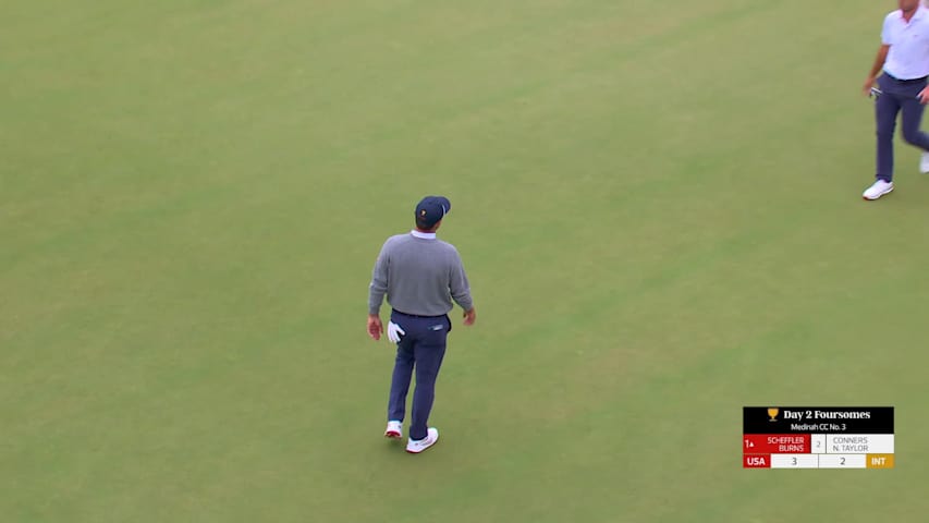 Sam Burns makes birdie on No. 2 at the 2026 Presidents Cup