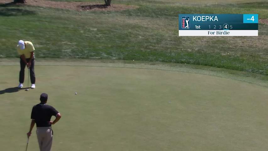 Brooks Koepka sinks 15-foot birdie putt on No. 1 at Valspar