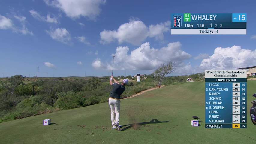 Vince Whaley makes birdie on No. 16 at World Wide Technology