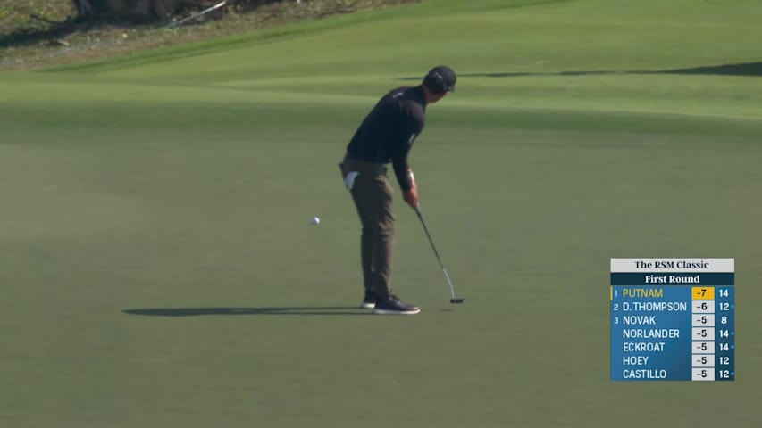 Andrew Putnam extends lead with two-putt birdie on No. 15 at The RSM Classic