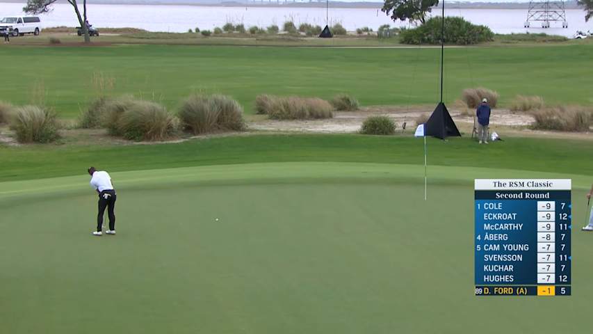 David Ford sends in 39-footer for birdie at The RSM Classic