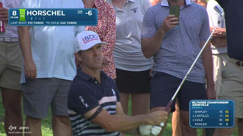 Billy Horschel drains 14-foot birdie putt on No. 8 at Biltmore Championship