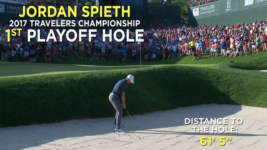 By the Numbers: Jordan Spieth's walk-off bunker blast at Travelers