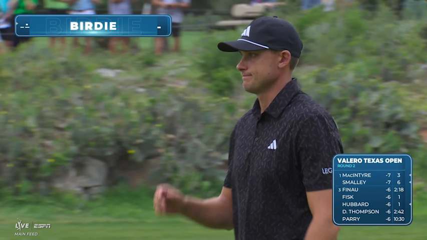 Ludvig Åberg nearly aces No. 13, sets up birdie at Valero