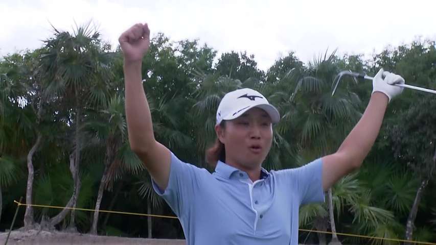 Kensei Hirata's par-saving flop shot at The Bahamas Great Abaco Classic