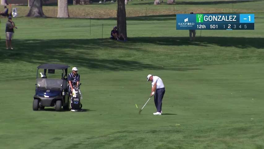 Ricardo Gonzalez makes birdie on No. 12 at Sanford International