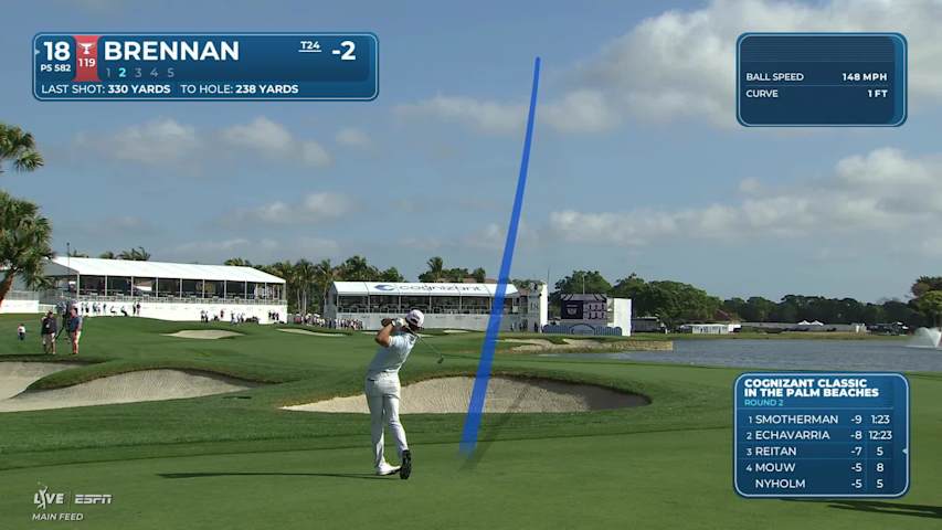 Michael Brennan drives 330 yards, leaves 239 yards, makes eagle on 18 at Cognizant