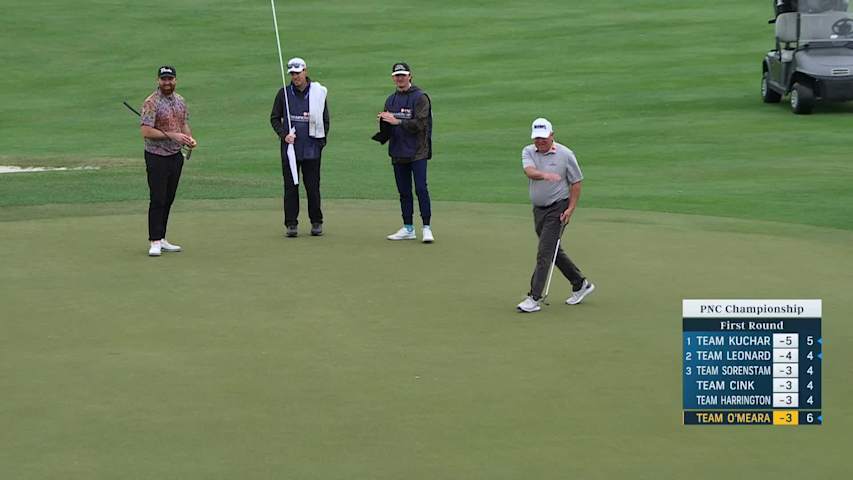 Mark O'Meara drains long birdie putt at PNC Championship