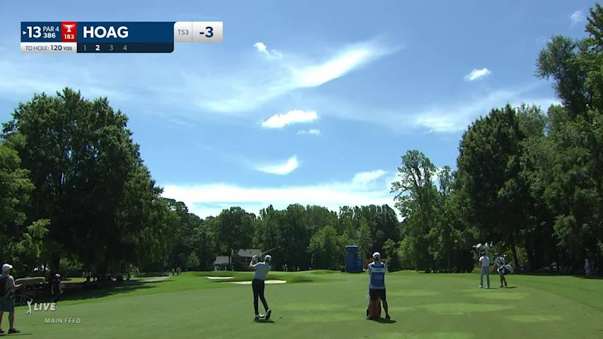 Bo Hoag hits second hole-high and makes birdie at Wyndham