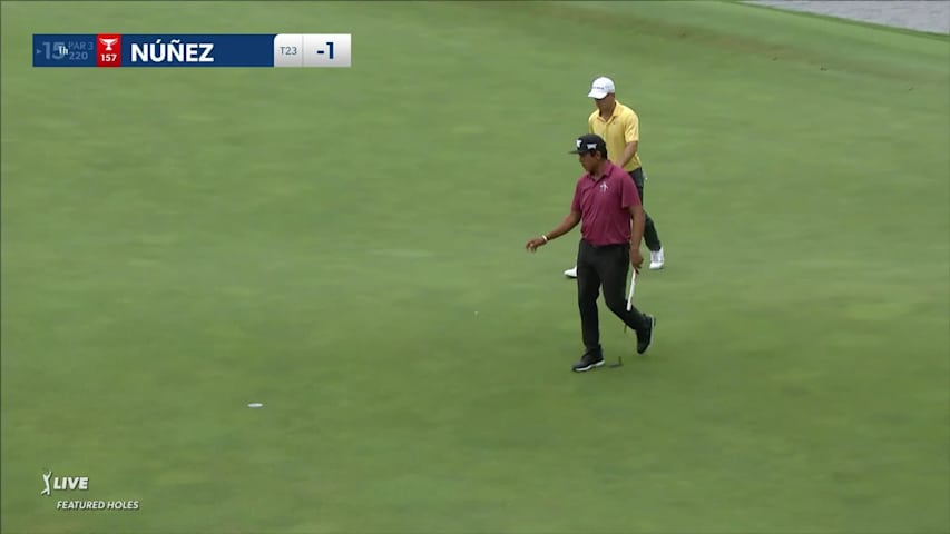 Augusto Núñez sinks 16-footer for birdie at AT&T Byron Nelson