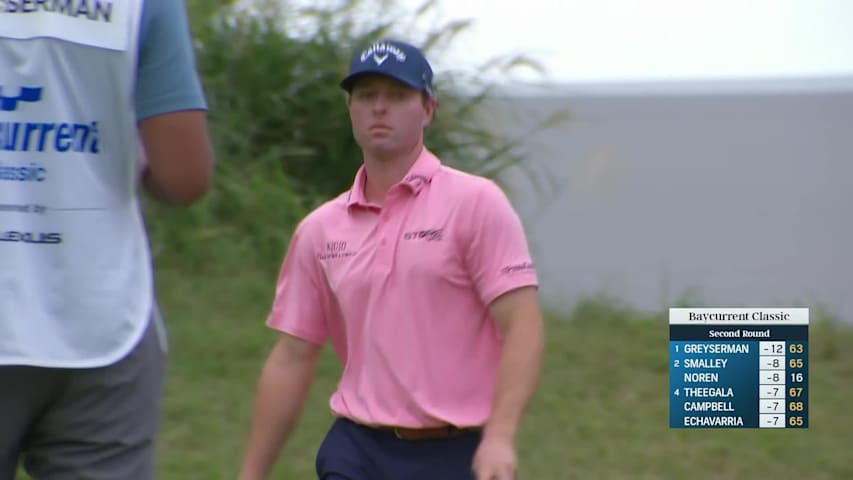 Max Greyserman drains birdie putt at Baycurrent