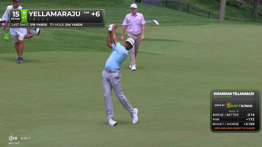 Sudarshan Yellamaraju reaches par-5 No. 15 in two, makes birdie at the Memorial