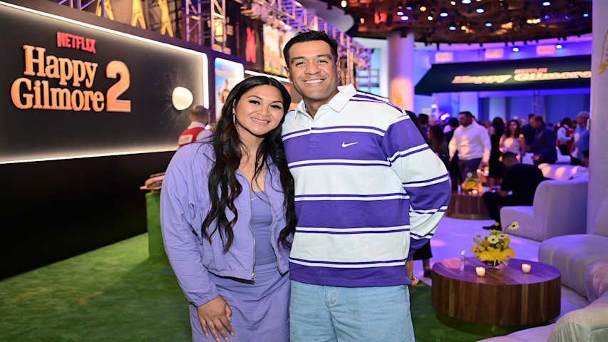 Tony Finau, wife Alayna attend 'Happy Gilmore 2' premiere in New York City