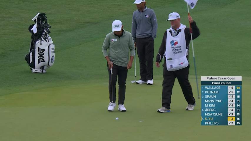 Kevin Yu makes birdie on No. 17 at Valero